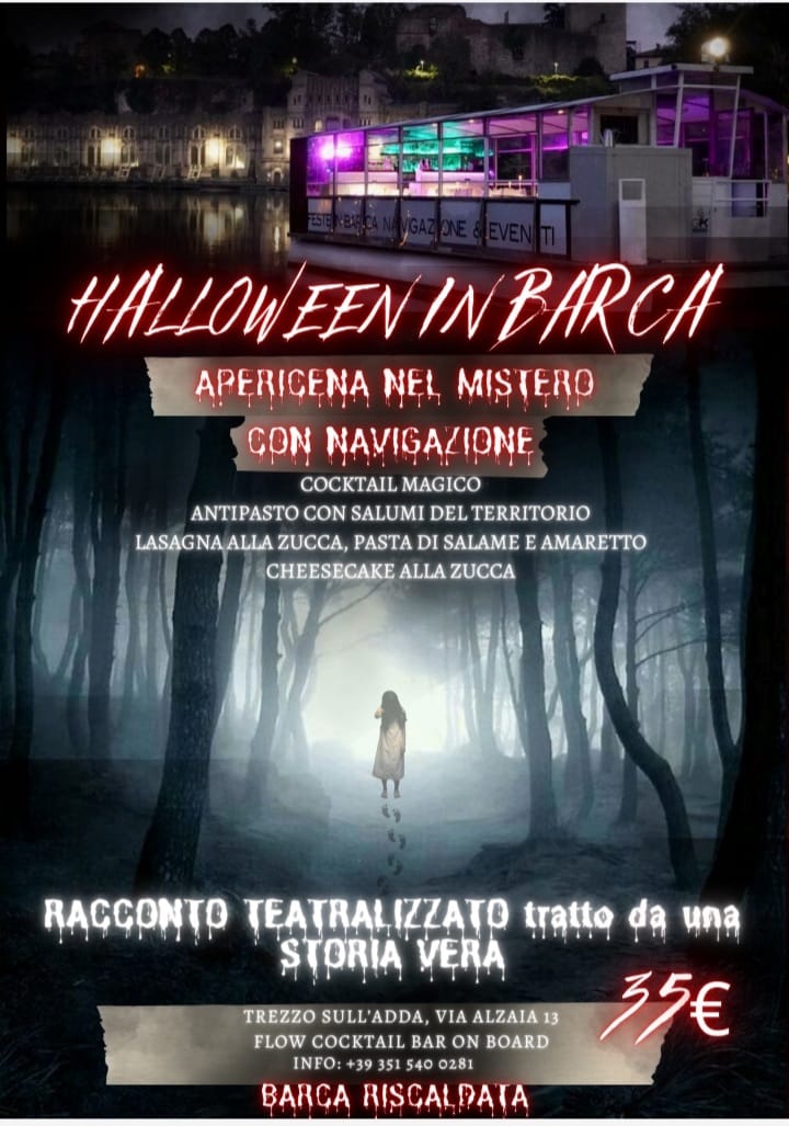 Halloween in barca - Apericena nel Mistero